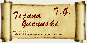 Tijana Gucunski vizit kartica